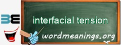 WordMeaning blackboard for interfacial tension
